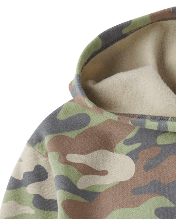 Kids Camo Premium Fleece Hoodie