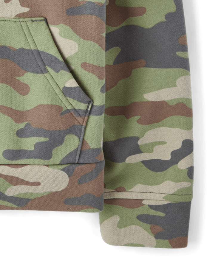 Kids Camo Premium Fleece Hoodie