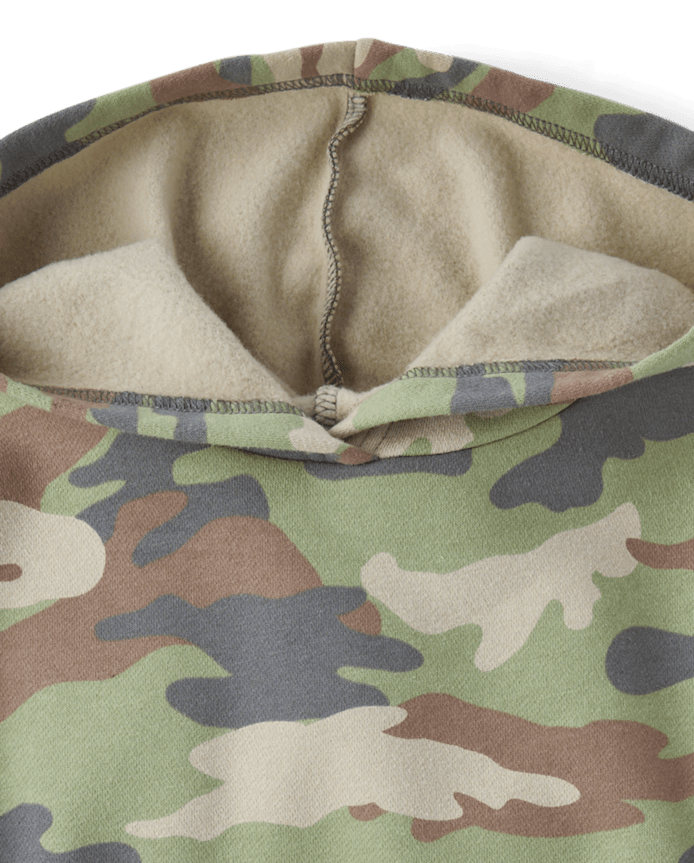 Kids Camo Premium Fleece Hoodie