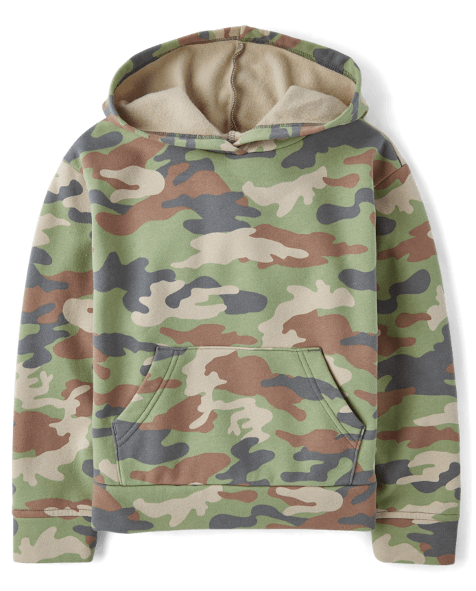 Kids Camo Premium Fleece Hoodie