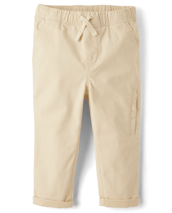 Baby And Toddler Roll Cuff Pull On Chino Pants