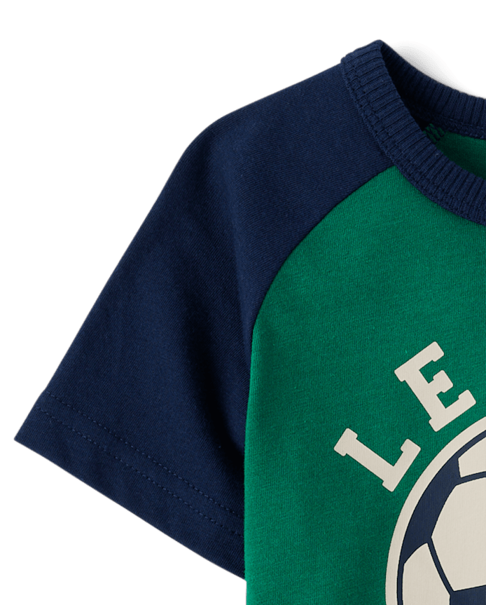 Baby And Toddler Boys Soccer Raglan Top