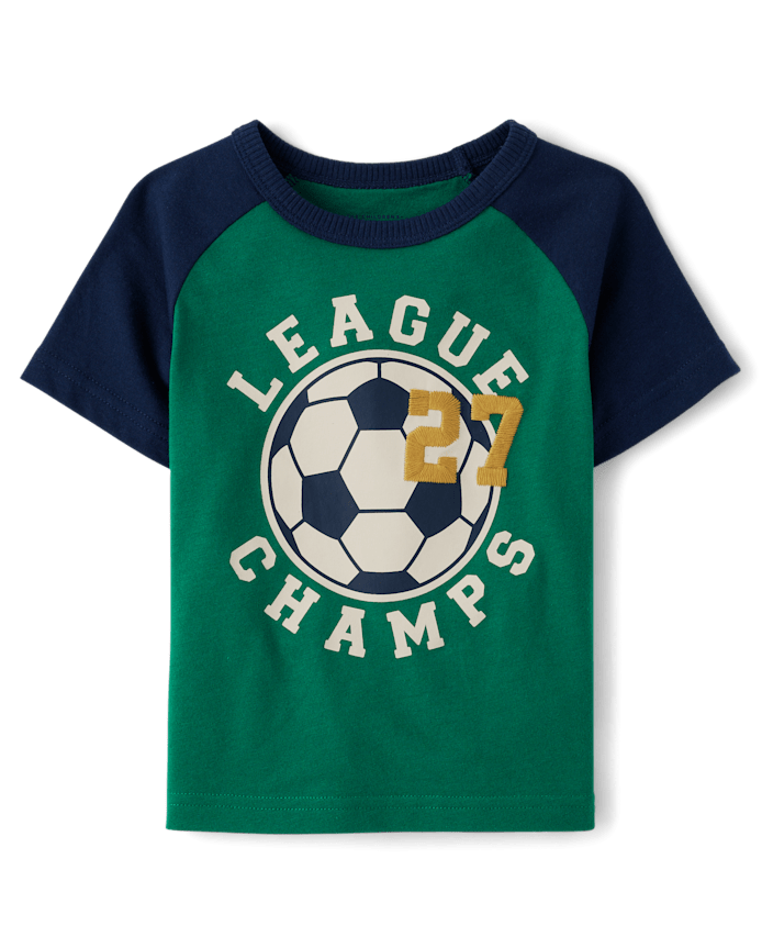 Baby And Toddler Boys Soccer Raglan Top