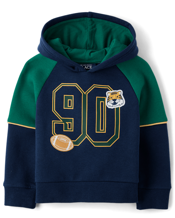 Baby And Toddler Boys Embroidered Varsity Premium Fleece Hoodie