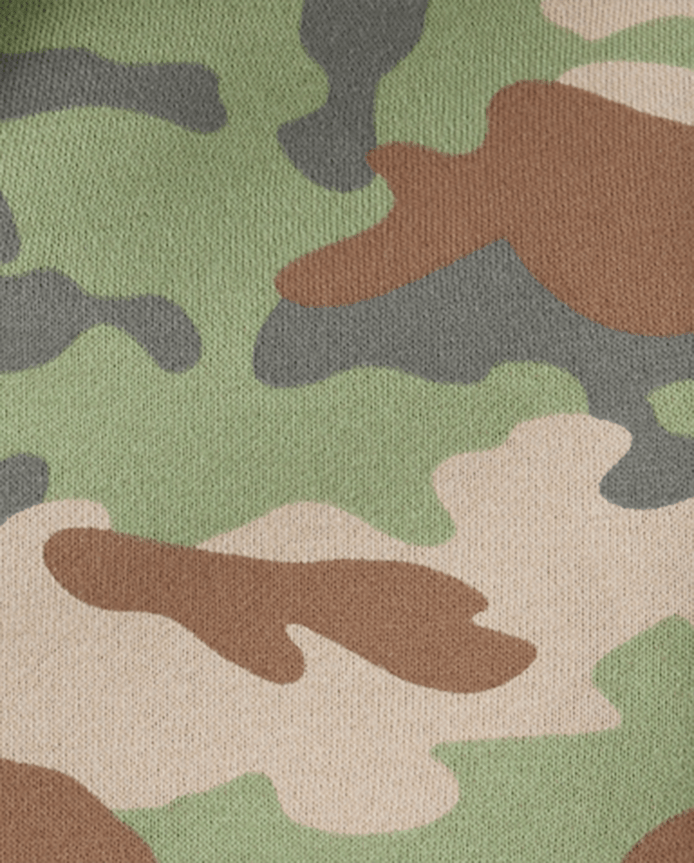 Baby And Toddler Boys Camo Premium Fleece Sherpa Lined Zip Up Hoodie