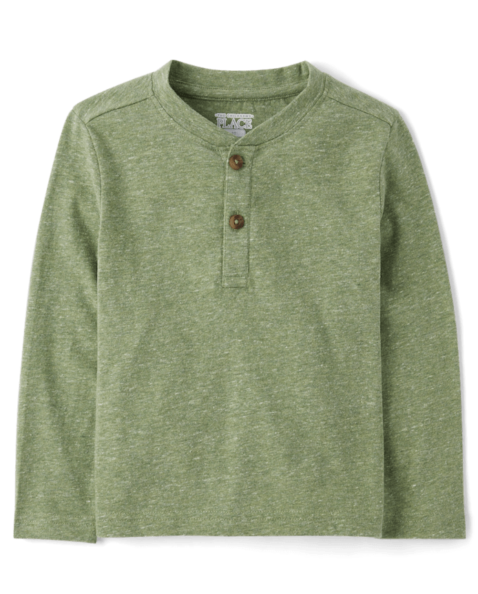 Baby And Toddler Boys Marled Henley Top
