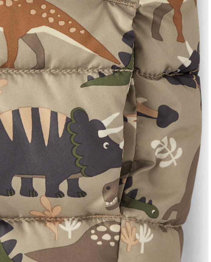 Toddler Boys Print Puffer Jacket