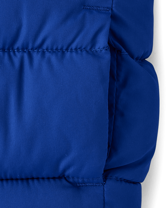 Toddler Boys Colorblock Hooded Puffer Jacket