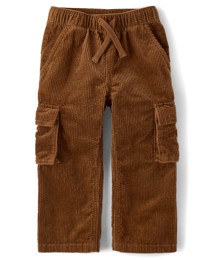 Pantalon cargo large en velours côtelé pour bébé et tout-petit