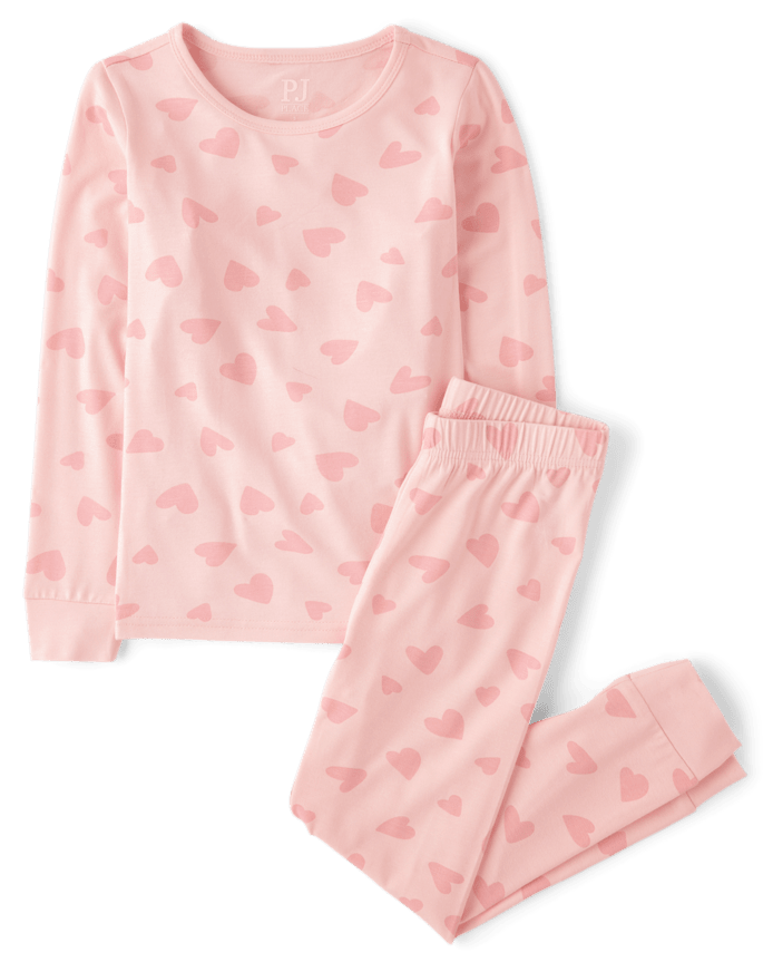 Girls Heart Pajamas - Super Soft