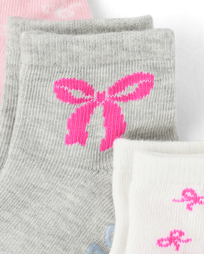 Toddler Girls Bow Midi Socks 6-Pack