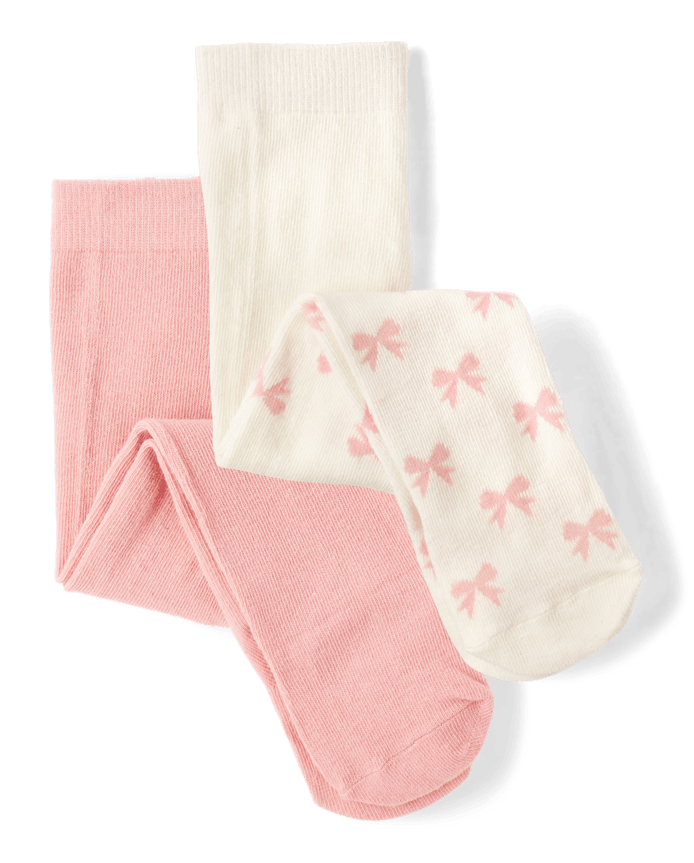 Baby Girls Bow Tights 2-Pack