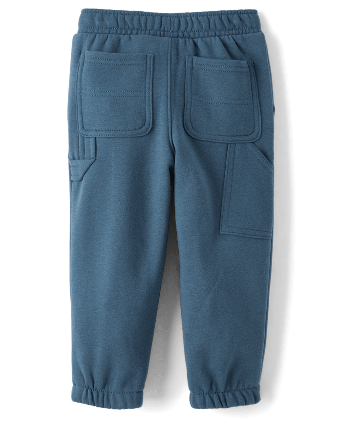 Baby And Toddler Boys Premium Fleece Carpenter Jogger Pants