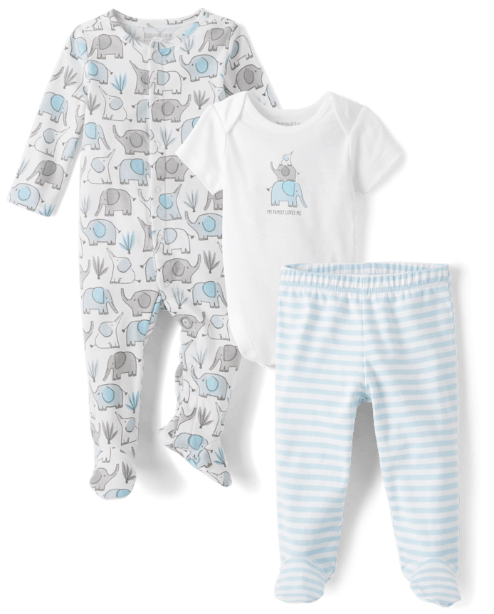 Baby Boys Elephant 3-Piece Take Me Home Set