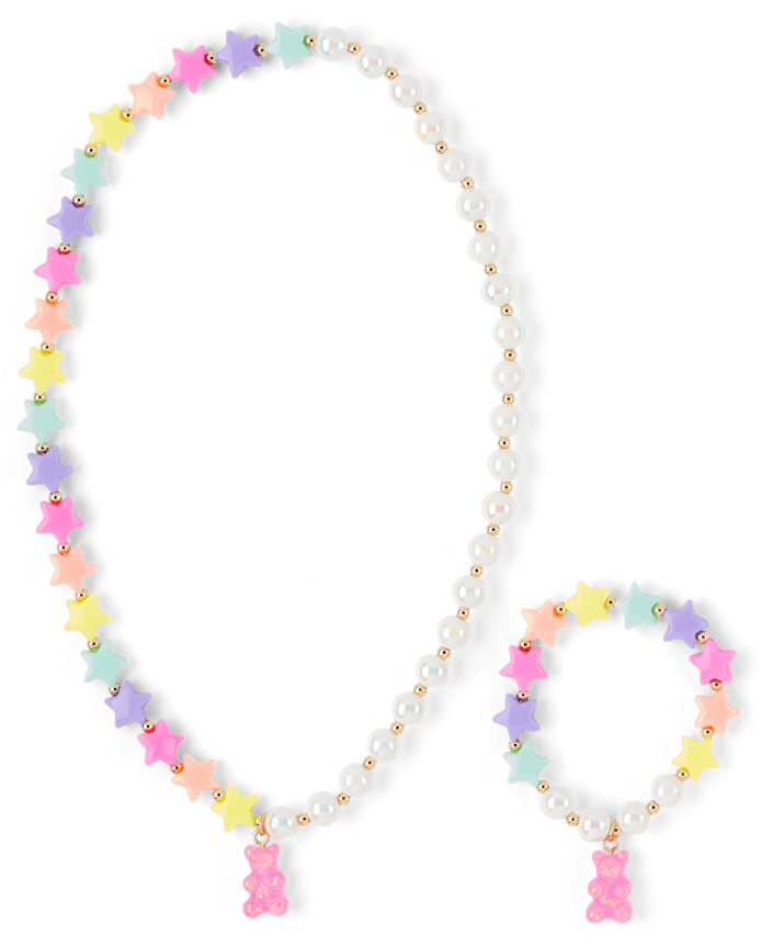 Ensemble de bijoux 2 pièces Candy Bear pour filles