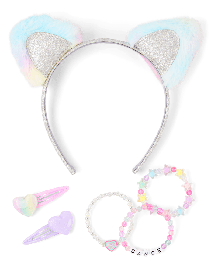 Girls Cat 6-Piece Hair Set