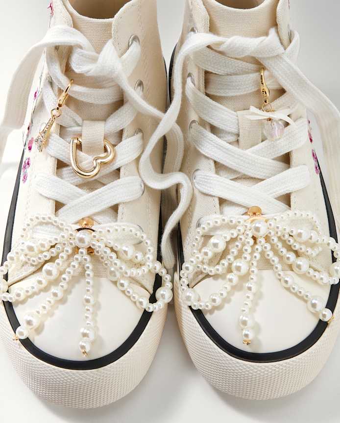 Girls Bow Shoelace Charm 5-Pack