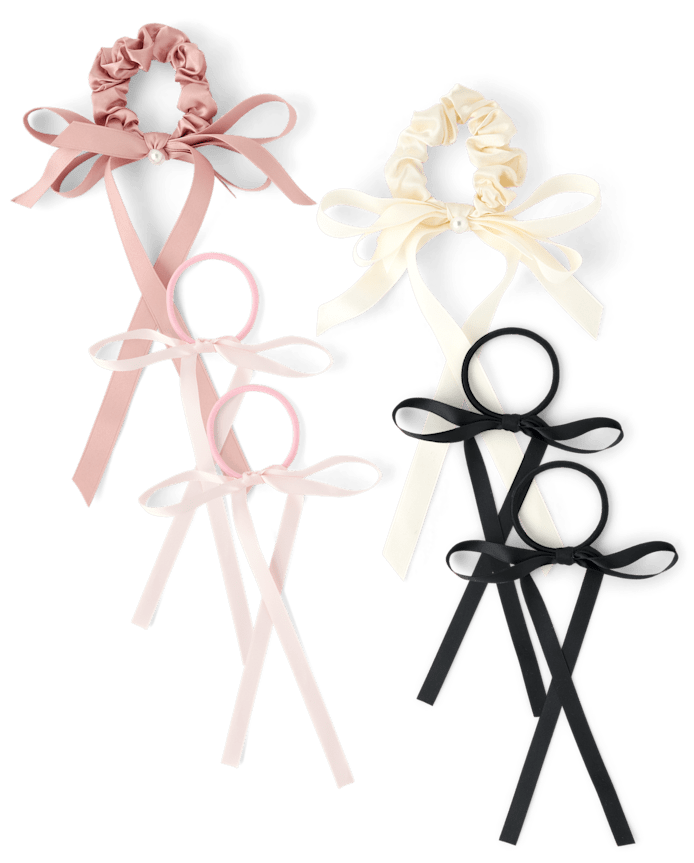 Girls Bow Scrunchie 6-Pack