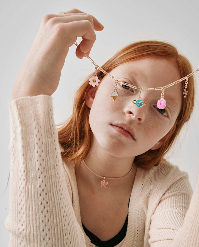 Girls DIY Charm Necklace 11-Piece Set