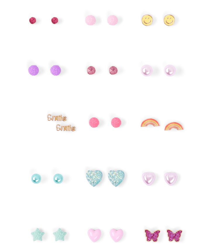 Girls Star Earrings 15-Pack