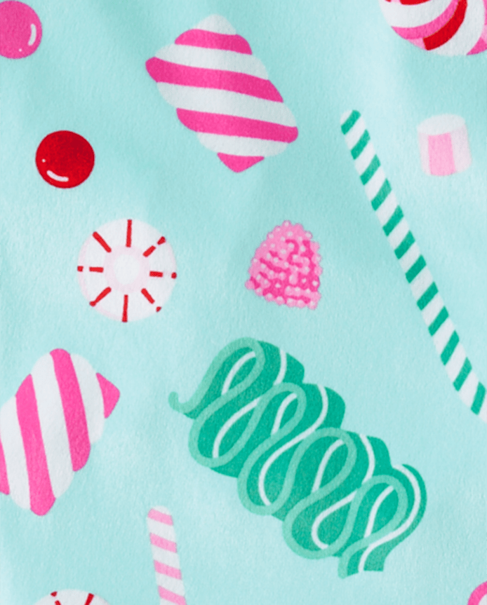 Baby And Toddler Girls Holiday Gummy Velour Pajamas