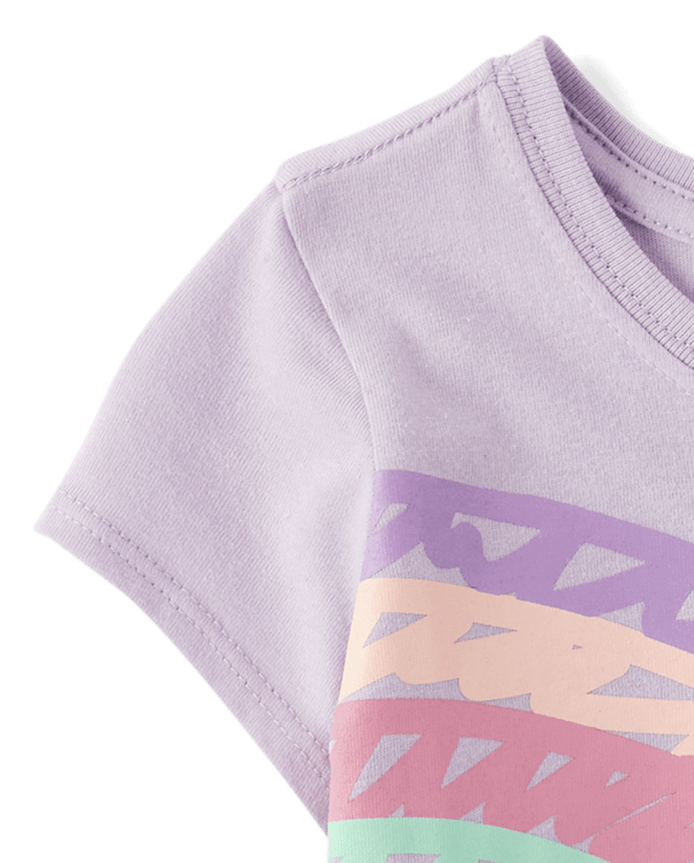 T-shirt graphique Bluey™ arc-en-ciel pour petites filles