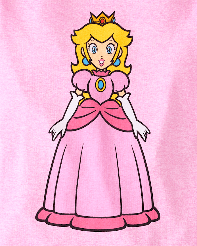 Girls Super Mario™ Princess Peach Snug Fit Cotton Pajamas