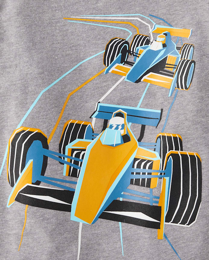 Lot de 3 t-shirts graphiques pour bébés et tout-petits garçons à motifs véhicules