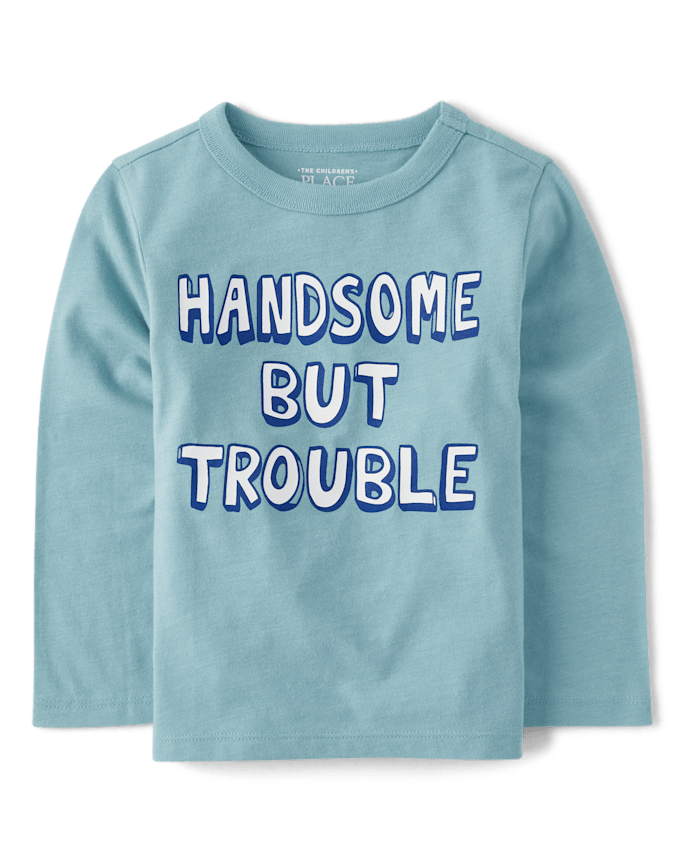 Baby And Toddler Boys Handsome But Trouble Graphic Tee