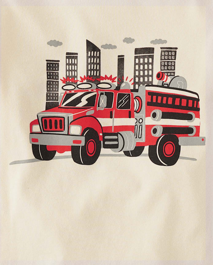 Baby And Toddler Boys Firetruck Graphic Tee