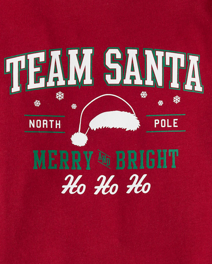 Baby And Toddler Matching Family Team Santa Graphic Tee