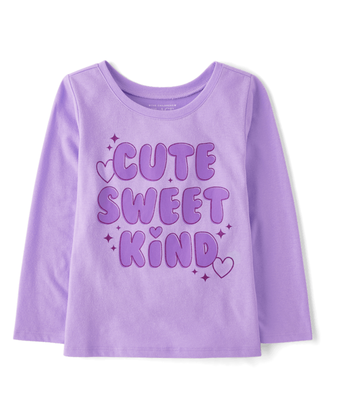 T-shirt graphique mignon et gentil pour bébés petites filles