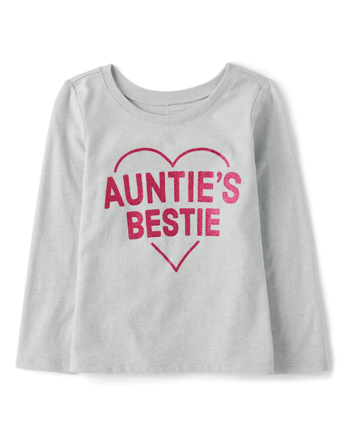 Baby And Toddler Girls Auntie's Bestie Graphic Tee