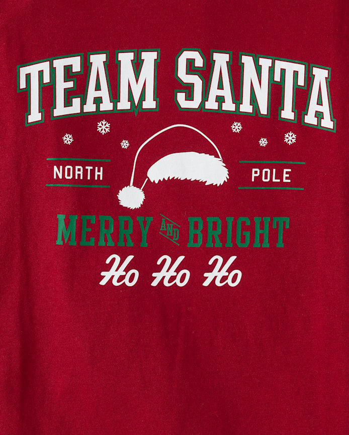 Kids Matching Family Team Santa Graphic Tee