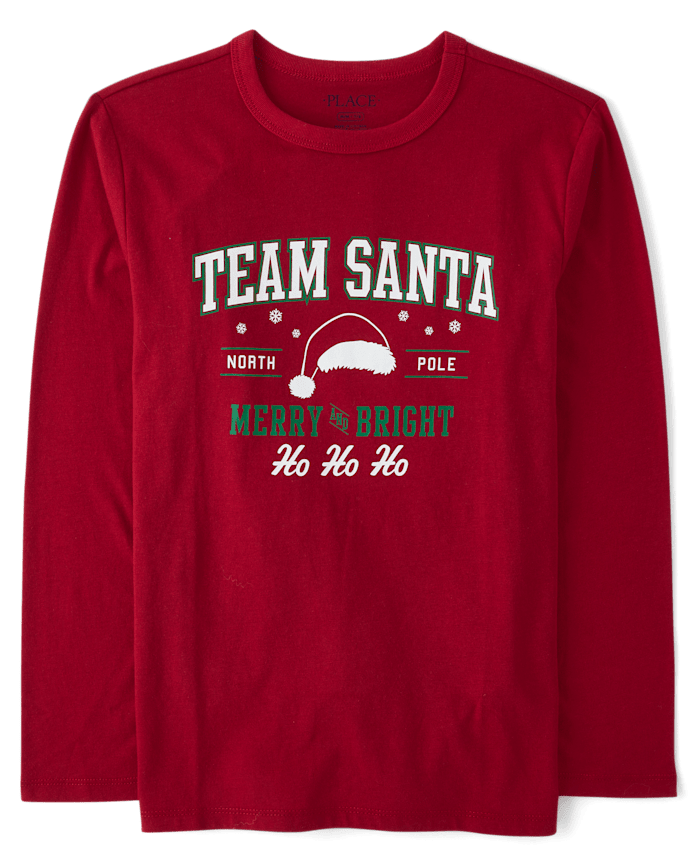 T-shirt graphique assorti pour enfants, motif Père Noël, la famille