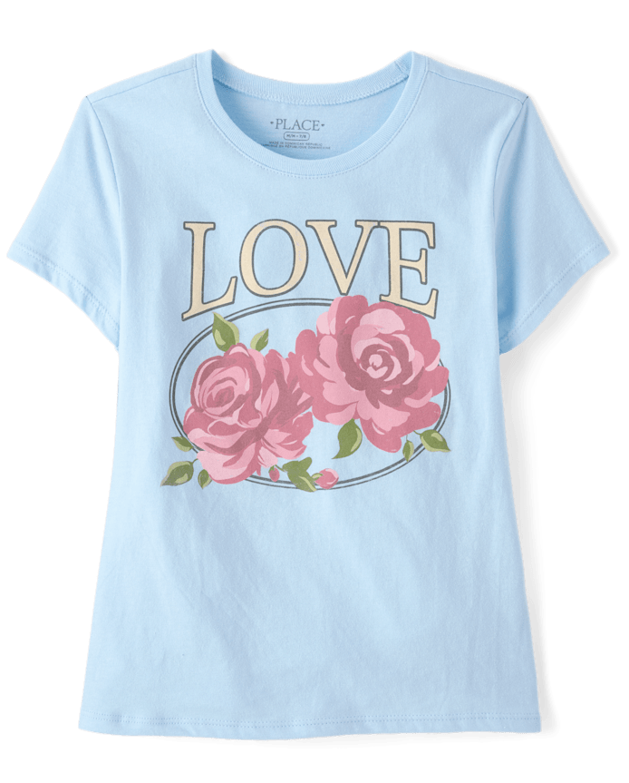 Girls Love Rose Graphic Tee