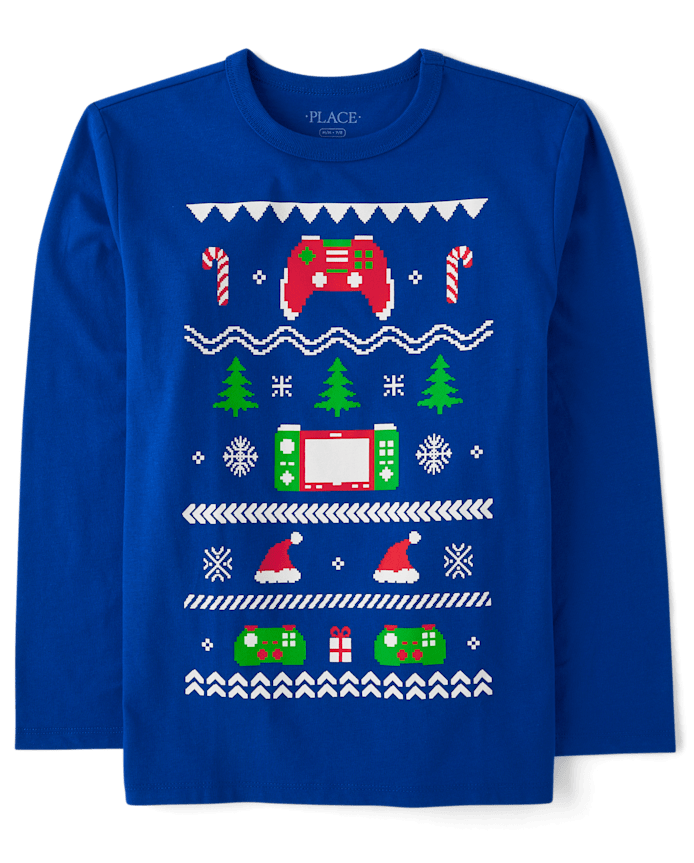 Boys Christmas Game Controller Graphic Tee