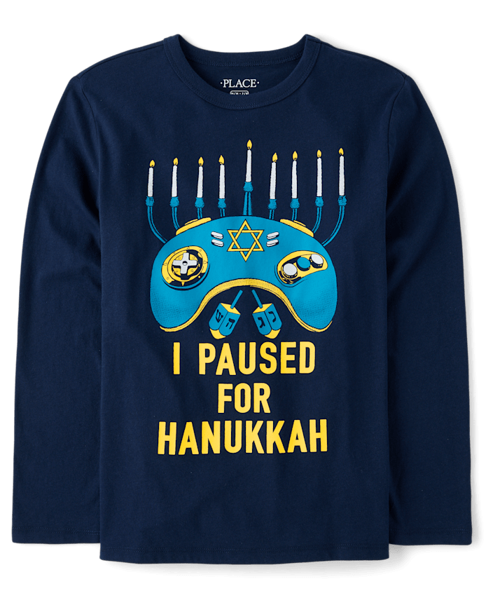 Boys Paused For Hanukkah Graphic Tee