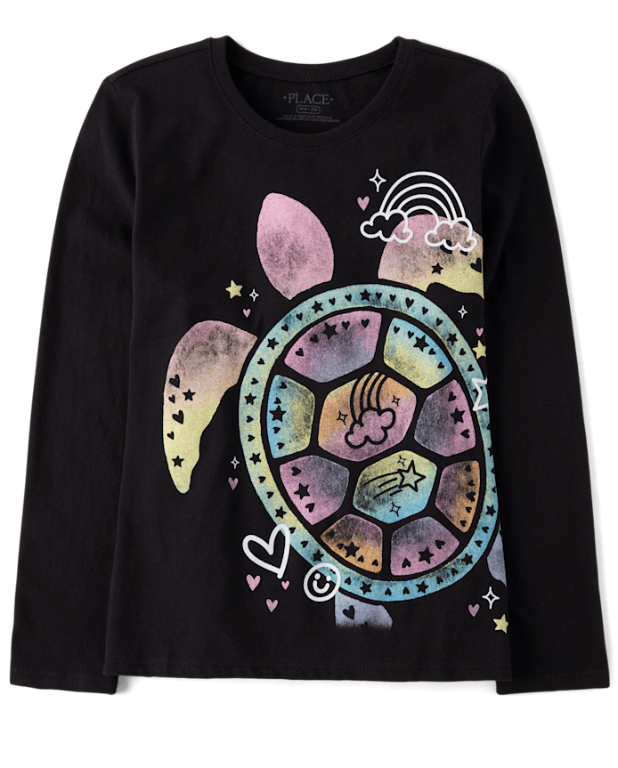Girls Turtle Graphic Tee