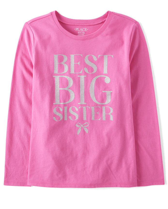 Girls Best Big Sister Graphic Tee