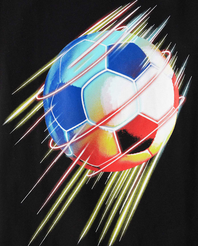 T-shirt graphique ballon de football pour garçon