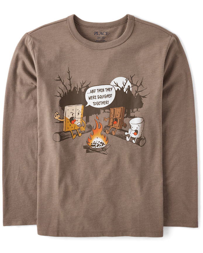 Boys Camping Smores Graphic Tee