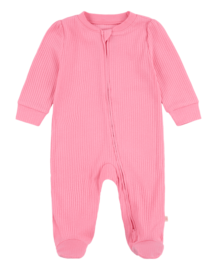 Baby Girls Huggies™ Ribbed Footed Coverall