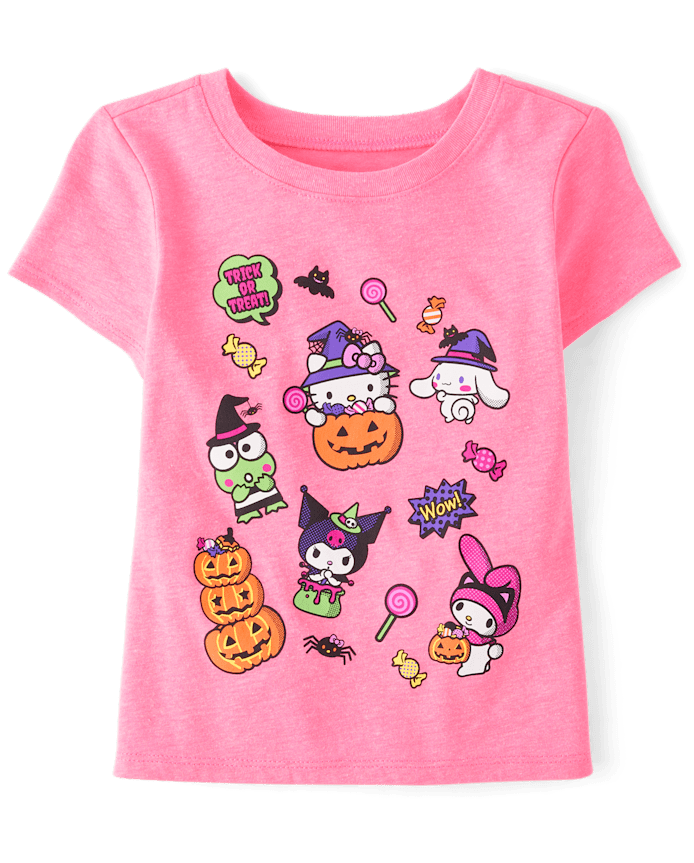 T-shirt graphique Hello Kitty® et ses amis pour Halloween, petites filles