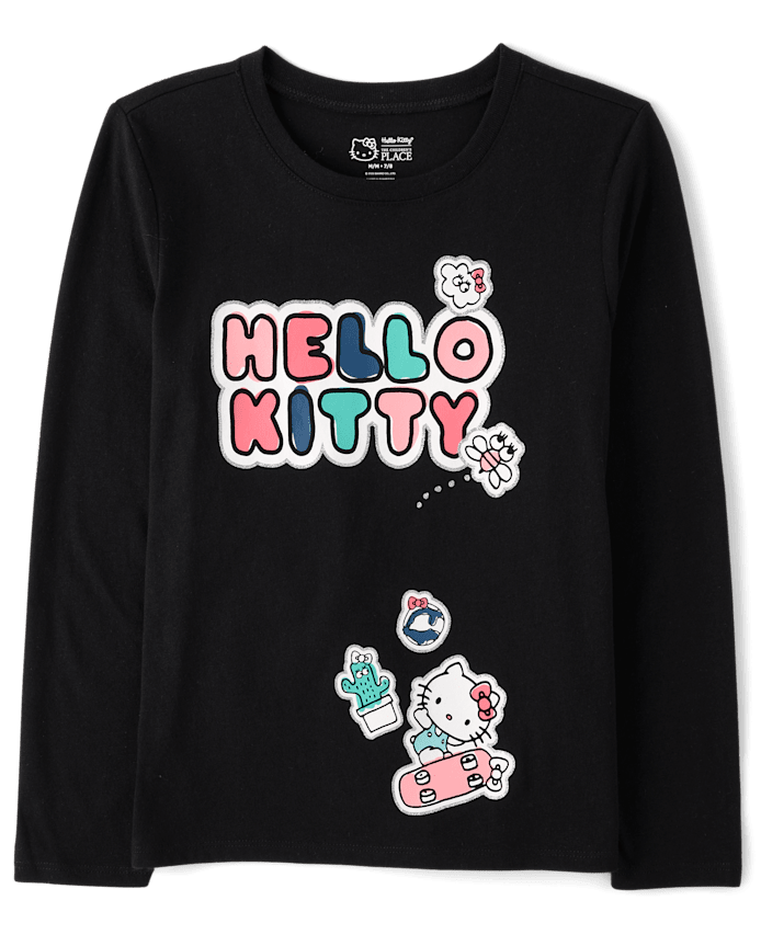 Girls Hello Kitty® Glitter Patch Graphic Tee