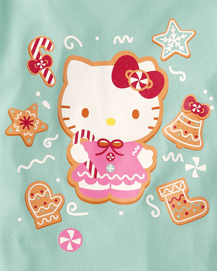 Girls Hello Kitty® Glitter Gingerbread Graphic Tee