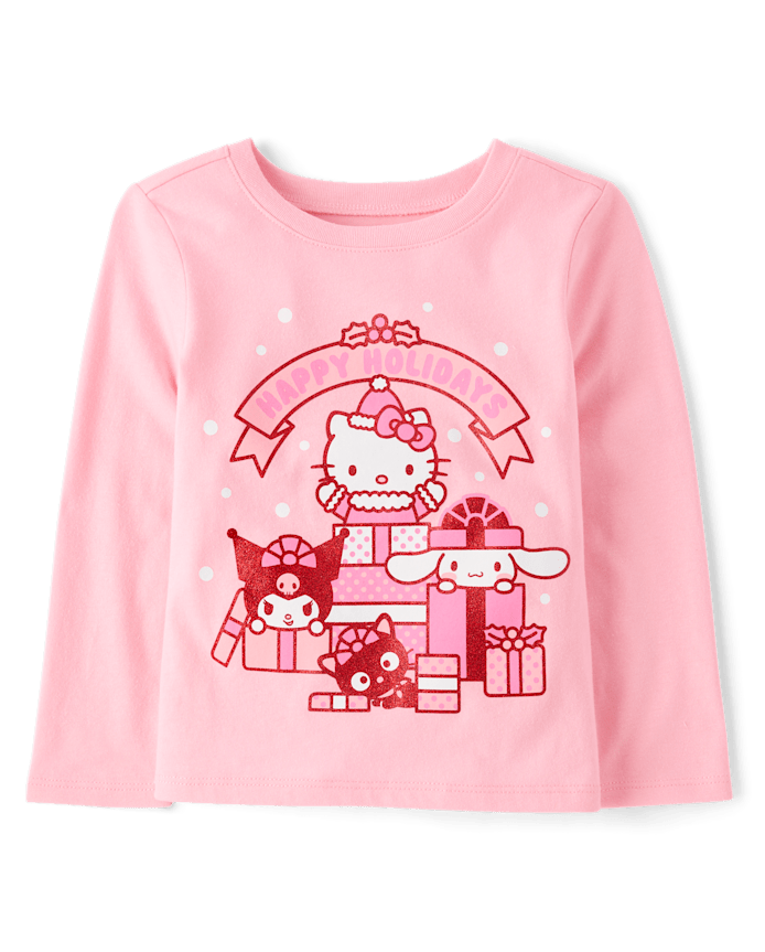 Toddler Girls Hello Kitty® And Friends Glitter Happy Holidays Graphic Tee