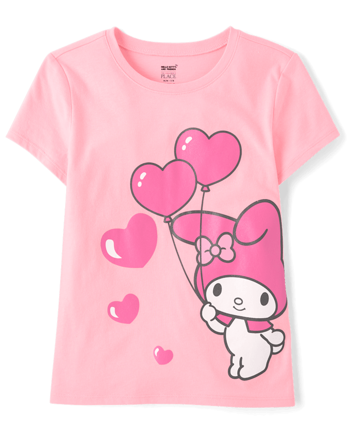 Girls My Melody™ Glitter Balloon Graphic Tee