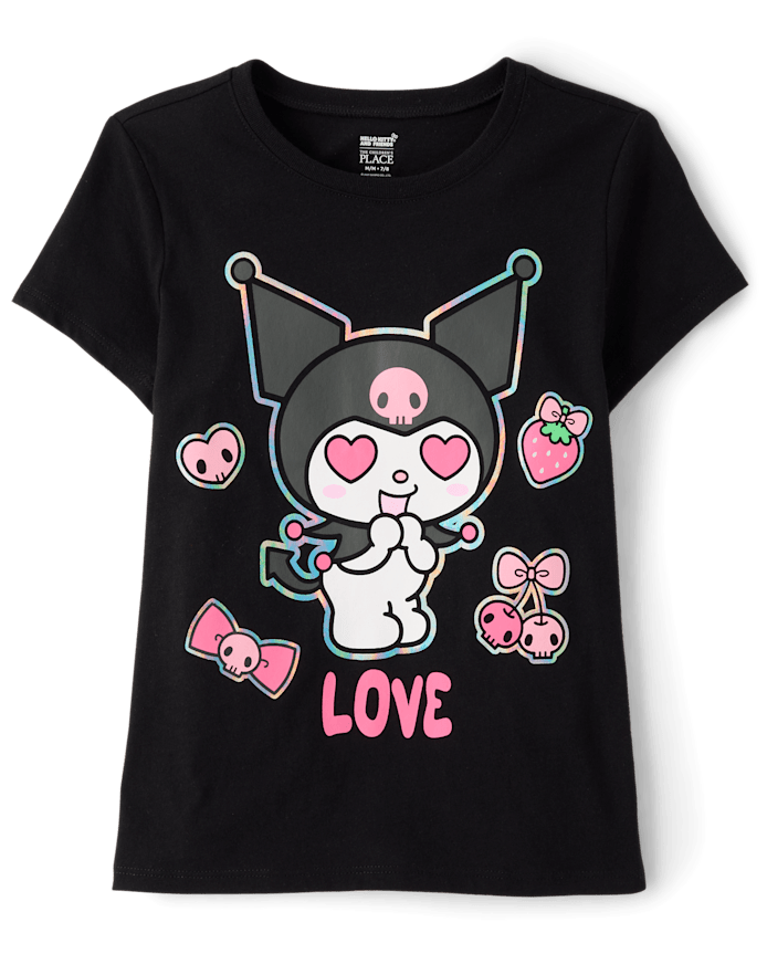 Girls Kuromi™ Holographic Icons Graphic Tee