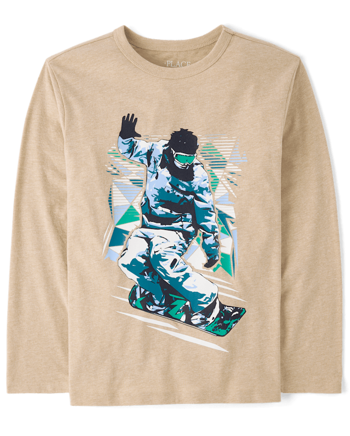 T-shirt graphique de snowboard pour garçon